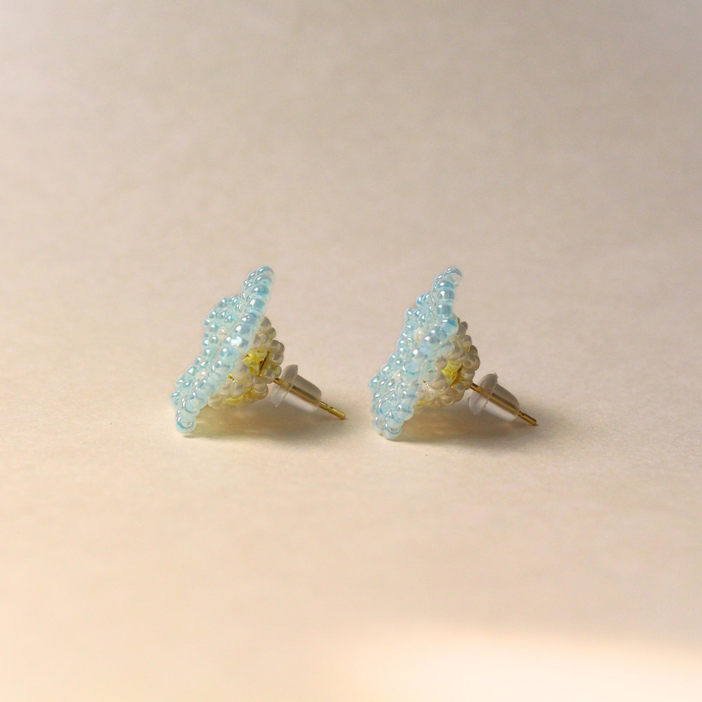Floral Studs - Baby Blue